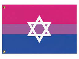 bi pride flag with a star of david on it